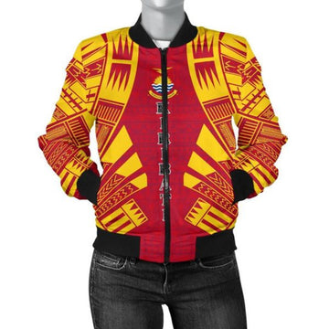 FUNSTUFFPRINT Bomber Jacket Kiribati Polynesian Tattoo Flag 3D Bomber Jacket