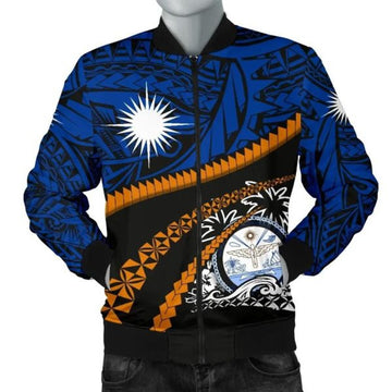 FUNSTUFFPRINT Bomber Jacket Marshall Islands - Road to Hometown 3D Bomber Jacket