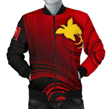 FUNSTUFFPRINT Bomber Jacket Papua New Guinea - Raggiana Bird of Paradise Polynesian Patterns 3D Bomber Jacket
