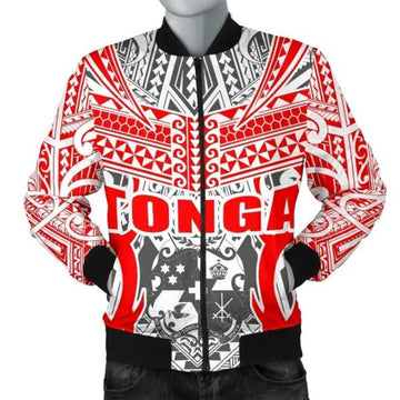 FUNSTUFFPRINT Bomber Jacket Tonga Kingdom of Tonga White Ver 3D Bomber Jacket