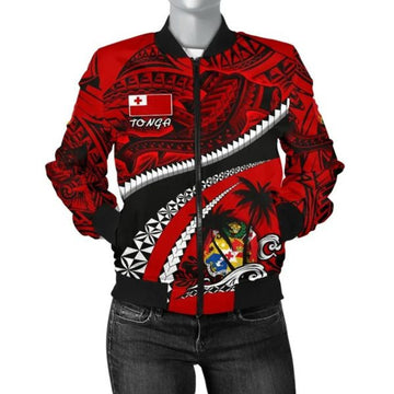 FUNSTUFFPRINT Bomber Jacket Tonga Polynesian Shark Tattoo 3D Bomber Jacket