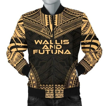 FUNSTUFFPRINT Bomber Jacket Wallis And Futuna Polynesian Chief - Gold Version 3D Bomber Jacket
