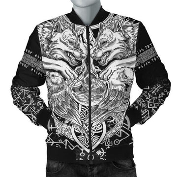 FUNSTUFFPRINT Bomber Jacket - Wolf And Raven Special 3D Bomber Jacket