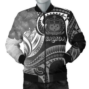 FUNSTUFFPRINT Bomber Jacketamoa - Samoa Seal Wave Style (Black) 3D Bomber Jacket