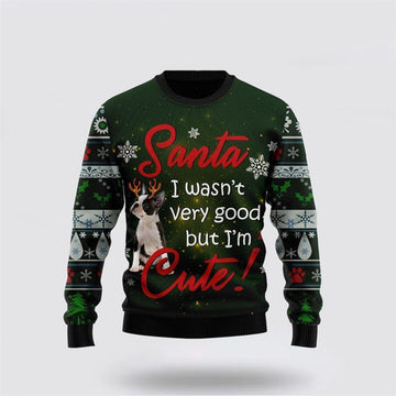 FUNSTUFFPRINT Boston Terrier I’m Cute Ugly Christmas Sweater For Men And Women, Gift For Christmas, Best Winter Christmas Outfit Ugly Sweater