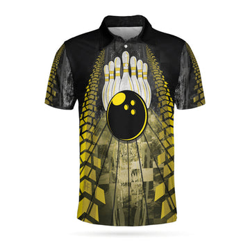 Bowling Bull Black And Yellow Short Sleeve Polo Shirt For Bowling, Bull Polo Shirt, Best Bowling Shirt For Men