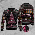 FUNSTUFFPRINT Breast Cancer Christmas Tree Ugly Christmas Sweater, Xmas Tree Sweater, Christmas Sweater Ugly  Sweater