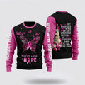 FUNSTUFFPRINT Breast Cancer Warrior Ugly Christmas Sweater – Christmas Gifts For Survivors Ugly  Sweater
