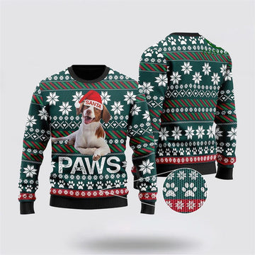 FUNSTUFFPRINT Brittany Santa Printed Ugly Christmas Sweater For Men And Women, Gift For Christmas, Best Winter Christmas Outfit Ugly Sweater