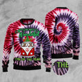 FUNSTUFFPRINT Bulldog Tie Dye Ugly Christmas Sweater – Pet Lover Christmas Sweater Ugly  Sweater