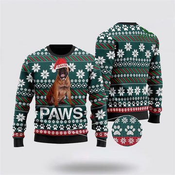 FUNSTUFFPRINT Bullmastiff Santa Printed Ugly Christmas Sweater For Men And Women, Gift For Christmas, Best Winter Christmas Outfit Ugly Sweater