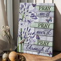 Butterfly Flower, Pray On It Pray Over It Pray Through It Poster and Canvas