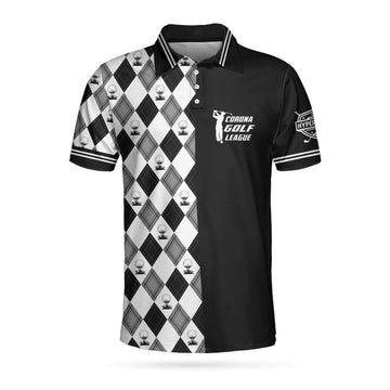 C-Golf League Customer Custom Polo Shirt, Argyle Pattern Polo Shirt, Best Golf Shirt For Men