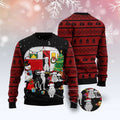 FUNSTUFFPRINT Camping Car And Siberian Husky Ugly Christmas Sweater, Dog Ugly Christmas Sweater, Ugly Dog Sweaters Ugly  Sweater