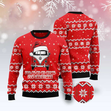 FUNSTUFFPRINT Caravan Ho Ho Home Ugly Christmas Sweater, Christmas Sweater, Ugly Sweater, Funny Xmas Sweaters Ugly Sweater