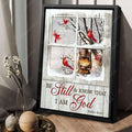Cardinal Bird, Be Still And Know That, I Am God Poster and Canvas