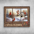 Cardinal Bird, Decor Poster, Simply Blessed Poster and Canvas