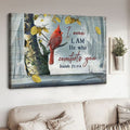Cardinal Bird, I Even, I Am He Who Comforts You, Wall Decor Poster and Canvas