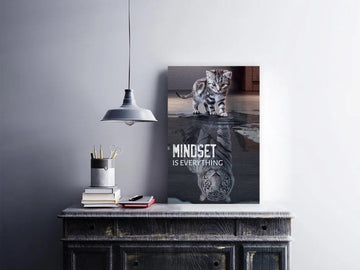 Cat And Tiger, Mindset Is Everything, Poster Decor Poster and Canvas