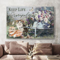 Cat Lover, Keep Life Simple, Poster Decor, Wall Art Poster Poster and Canvas