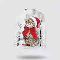 FUNSTUFFPRINT Cat Merry Christmas white Sweater – Cat Lover Christmas Sweater Ugly  Sweater