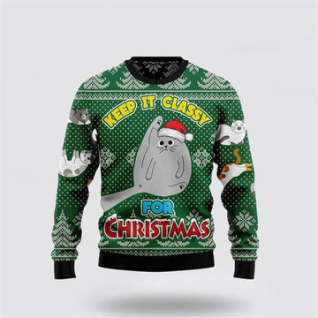 FUNSTUFFPRINT Cat Show Me Your Kitties Ugly Christmas Sweater For Men And Women, Best Gift For Christmas, Christmas Fashion Winter Ugly Sweater