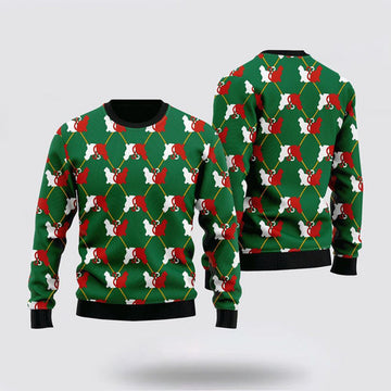 FUNSTUFFPRINT Cat Silhouettes Sweater, Cat Silhouettes Green Argyle Ugly Christmas Sweater For Men And Women, Best Gift For Christmas, Christmas Fashion Winter Ugly Sweater