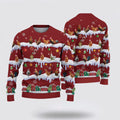 FUNSTUFFPRINT Chicken Christmas Knitted Sweater, Gifts For Farmers, Rural Lovers Ugly  Sweater