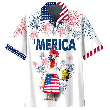 Chicken hawaiian shirt - Independence Day Is Coming