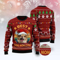 FUNSTUFFPRINT Chihuahua Best Dog Mom Ever Ugly Christmas Sweater, Dog Ugly Christmas Sweater, Ugly Dog Sweaters Ugly  Sweater