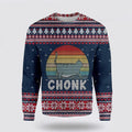 FUNSTUFFPRINT Chonk Cat Ugly Christmas Sweater – Cat Lover Christmas Sweater Ugly  Sweater