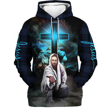 FUNSTUFFPRINT 3D Christian Jesus Lion Cross 3d Hoodies Jesus Hoodie Men & Women Christian 3D Hoodie and Zip Hoodie