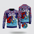 FUNSTUFFPRINT Christian Sweater, Funny Jesus Not Today Satan Ugly Christmas Sweater, Jesus Christmas Sweater, Jesus Saves Shirt Ugly  Sweater