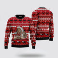 FUNSTUFFPRINT Christian Sweater, Santa Goat Ugly Christmas Sweater, Jesus Christmas Sweater, Jesus Saves Shirt Ugly  Sweater