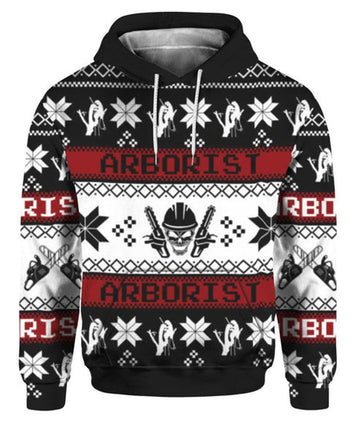 FUNSTUFFPRINT 3D Christmas Arborist All Over 3D Hoodie and Zip Hoodie
