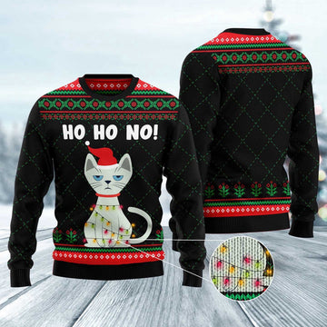 FUNSTUFFPRINT Christmas Cat Ugly Christmas Sweater, Christmas Cat Ugly Sweater, Ugly Cat Xmas Sweater Ugly Sweater