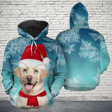 FUNSTUFFPRINT 3D Christmas Labrador Retriever Awesome All Over 3D Hoodie and Zip Hoodie