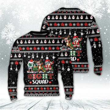 FUNSTUFFPRINT Christmas Sight Squad Ugly Christmas Sweater For Men And Women, Best Gift For Christmas, The Beautiful Winter Christmas Outfit Ugly Sweater
