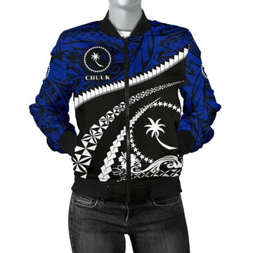 FUNSTUFFPRINT Chuuk Women Bomber Jacket - Road to Hometown 3D Bomber Jacket