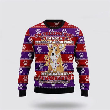 FUNSTUFFPRINT Corgi Dog Ugly Christmas Sweater For Men And Women, Gift For Christmas, Best Winter Christmas Outfit Ugly Sweater