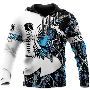 FUNSTUFFPRINT Horse Couple 3D Hoodie and Zip Hoodie