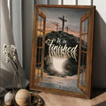 Cross Sunset Jesus It Is Finished Canvas Posters - Christian Wall Posters - Religious Wall Decor