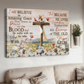 Cross Symbol Daisy Field Cardinal I Still Believe In Amazing Grace Canvas Wall Art - Christian Poster - Religious Wall Decor