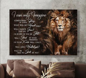 Crown Of Thorns I Can Only Imagine The Great Lion Canvas Wall Art - Christian Poster - Religious Wall Decor