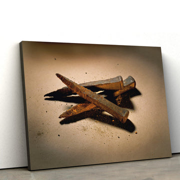 Crucifixion Nails Canvas Wall Art - Easter Wall Art - Christian Canvas Wall Art