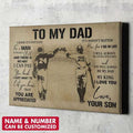 Custom Dad And Son, Gift For Dad, To My Dad, I Know It’s Not Easy For A Man Customized Personalized NAME/NUMBER Poster and Canvas
