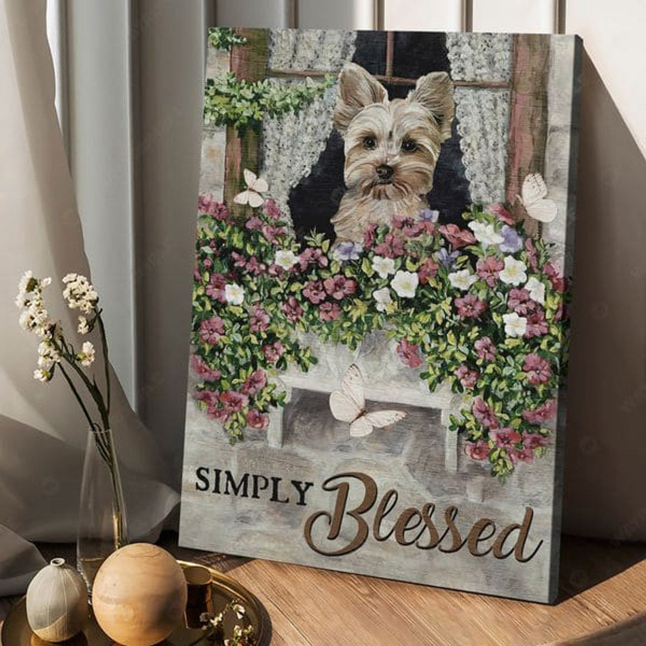 Dog Lover, Poster Decor, Simply Blessed Poster and Canvas
