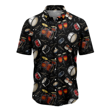 Drum Retro Hawaiian Shirt, Summer gift, Hawaiian Shirts for Men, Aloha Beach Shirt
