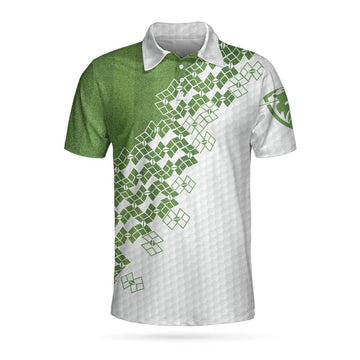Elegant Golf In Green Golf Polo Shirt, White And Green Golf Shirt For Men, Unique Gift For Golfers