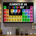 Elements Of An Autism Boy, Knowledge Poster, Autism Poster Poster and Canvas